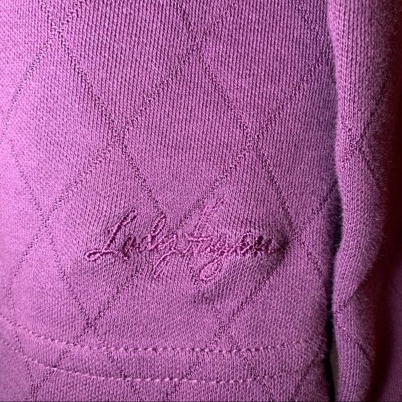 Lady Hagen Long Sleeved Polo in Plum-Size Medium - Picture 3 of 9